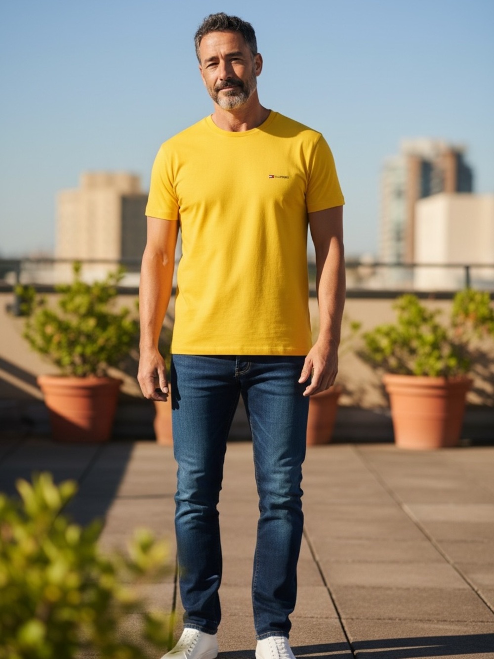 Tommy Hilfiger Bright Yellow Short-Sleeve Crew Tee